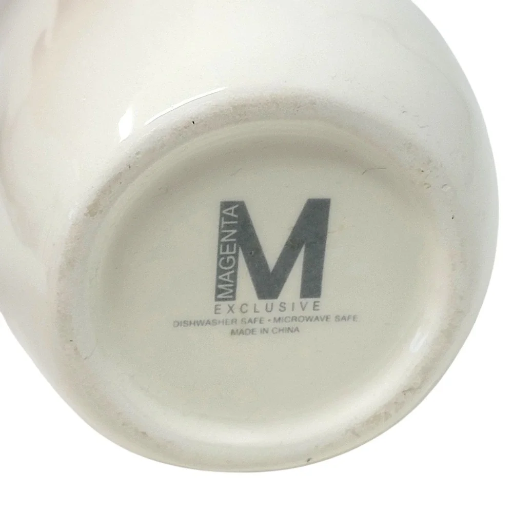 Rae‎ Dunn Magenta Exclusive Ceramic CHIRP Sugar Bowl Lid Bird Typewriter Font 6